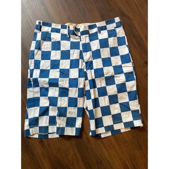 Loudmouth Golf Shorts Men's Size 36 Blue / White Check - Picture 1 of 4